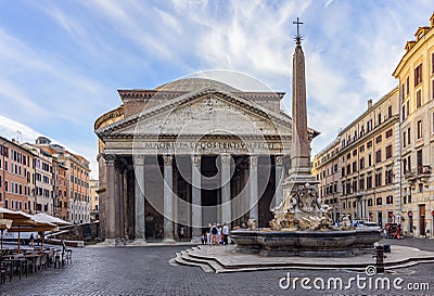 Famous Pantheon building in Rome, Italy Editorial Stock Photo