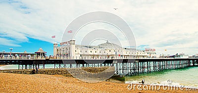 Famous pier in English Brighton Stock Photo