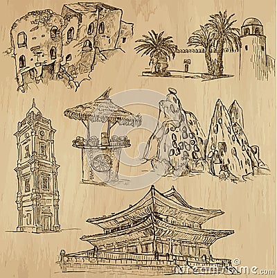 Famous places and Buildings no. 22 Vector Illustration