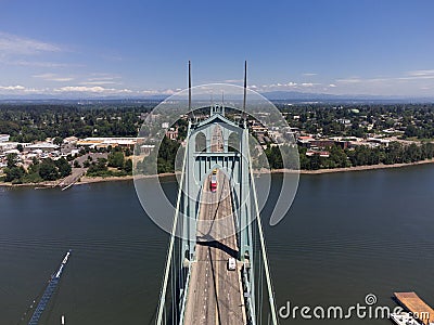 Famous Portland Bridge During the Day Stock Photo
