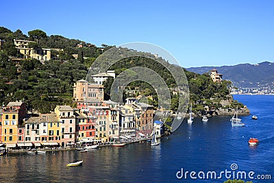 The famous Portofino village, Genova, Liguria, Italy Editorial Stock Photo