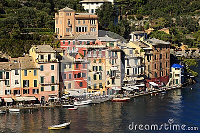 The famous Portofino village, Genova, Liguria, Italy Editorial Stock Photo