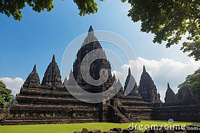 Famous Prambanan temple, Java, Indonesia Stock Photo