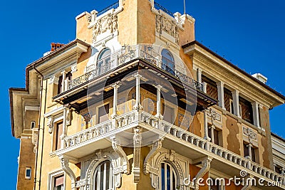 Famous Quartiere Coppede building in Rome summer day Stock Photo