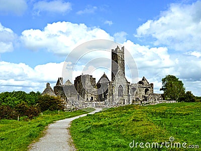 Famous Quin Abbey in Ireland Stock Photo