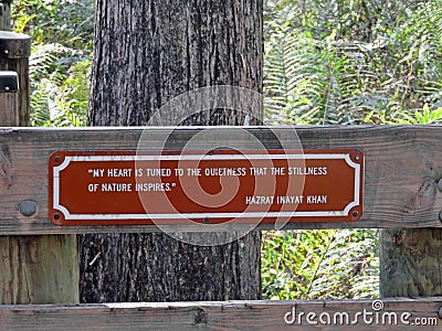 Famous Quote on a Plaque Stock Photo