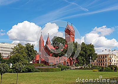 Famous Red Chapel Stock Photo