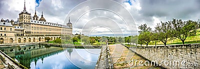 Famous Royal Monastery of San Lorenzo de El Escorial near Madrid, Spain Stock Photo