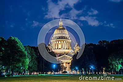 Famous Saint Isaac's Cathedral Stock Photo