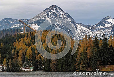 Ski jump tower in High Tatras, Slovakia Stock Photo