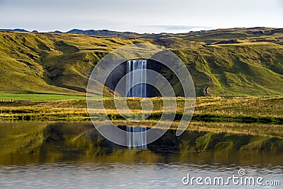 Famous Skogafoss waterfall on Skoga river. Iceland, Europe Stock Photo