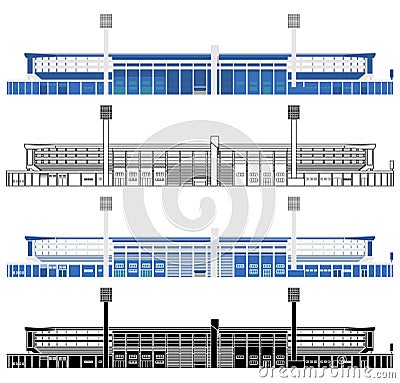 Famous Stadium in Florianopolis, Brazil Vector Illustration