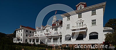 Famous Stanley Hotel in Estes Park, Colorado Stock Photo