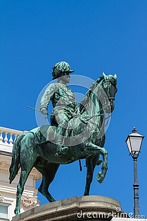 Famous statue of archduke Albrecht Stock Photo