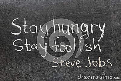 Steve Jobs quote Stock Photo