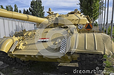 The famous T-55 tank of Iraqi armed forces Stock Photo