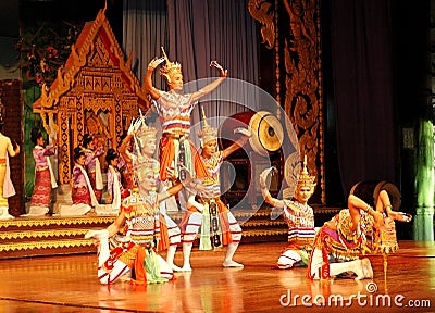 The famous Thai Culture and traditional dances Editorial Stock Photo