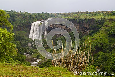 Waterfall in Central Indian in monsoon Indore Stock Photo
