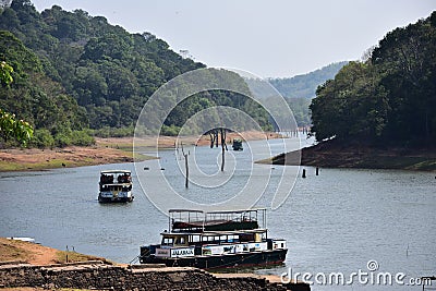 The famous tourist destination in Thekkady Editorial Stock Photo