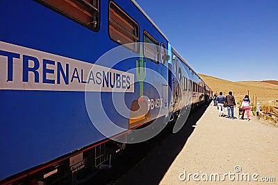Tren a las nubes, worlwide famous journey on train in Salta, Argentina Editorial Stock Photo