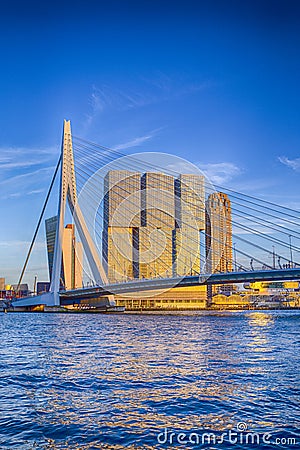 Attractive View of Renowned Erasmusbrug Editorial Stock Photo