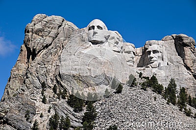 Famous US Presidents on Mount Rushmore National Monument, South Stock Photo
