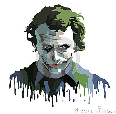 famous villain Joker with his sinister smile Editorial Stock Photo