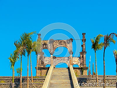 Famous water temple of Ujung Stock Photo