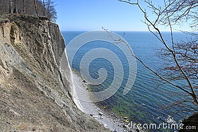 Famous white cliffs in Jasmund National Park Stock Photo