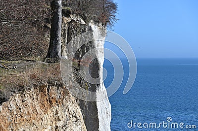 Famous white cliffs in Jasmund National Park Stock Photo