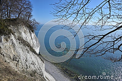 Famous white cliffs Rugen Stock Photo