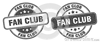 Fan club stamp. fan club label. round grunge sign Vector Illustration