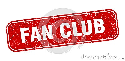 fan club stamp. fan club square grungy isolated sign. Vector Illustration