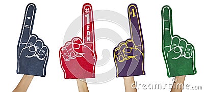 Fan Foam Fingers Stock Photo