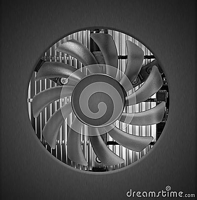 Fan with heatsink Stock Photo