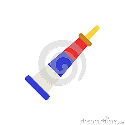 fan pipe illustration. Element of fans accessory for mobile concept and web apps. Colored in Russian national flag fan pipe flat Cartoon Illustration