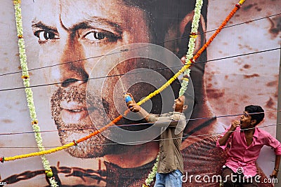 Fan of Salman Khan in kolkata . Editorial Stock Photo