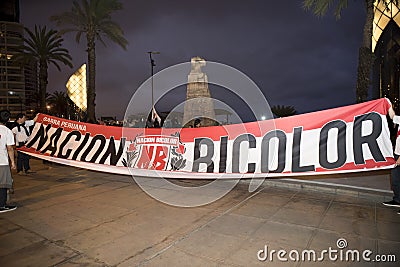 Fanaticism in Peru Peru vs. Chile Soccer. Editorial Stock Photo