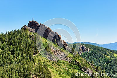 Fanciful rocks in June afternoon Stock Photo