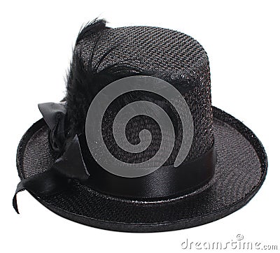 Fancy black hat Stock Photo