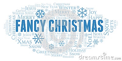 Fancy Christmas word cloud Stock Photo