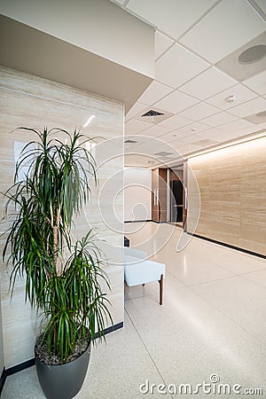 fancy clean hospital lobby just built Stock Photo