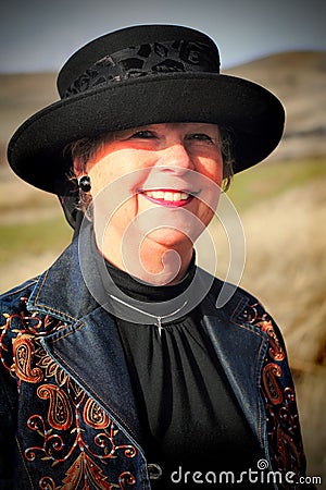 Fancy Country Lady Stock Photo