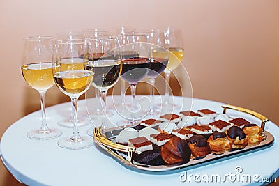 Fancy dessert at restaurant Stock Photo