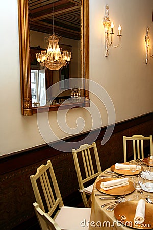 Fancy dinner set Stock Photo