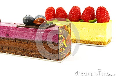 Fancy Fine Dining Cake Dessert Stock Photo