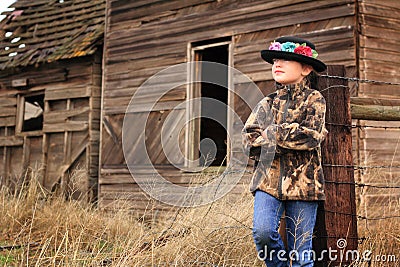 Fancy Hat and Camo Stock Photo