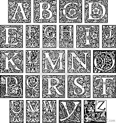 Fancy Initial Alphabet Stock Photo - Image: 23316680