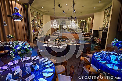 Fancy interior restaurant Editorial Stock Photo