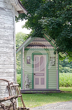 Fancy outhouse Stock Photo